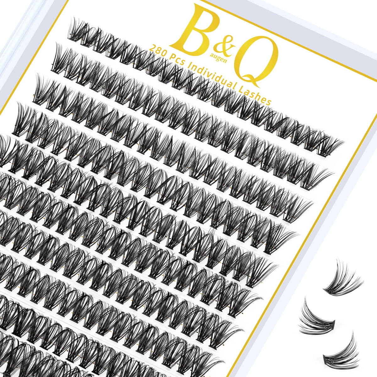 B&Qaugen lash clusters tray with 280 pieces for DIY lash kit