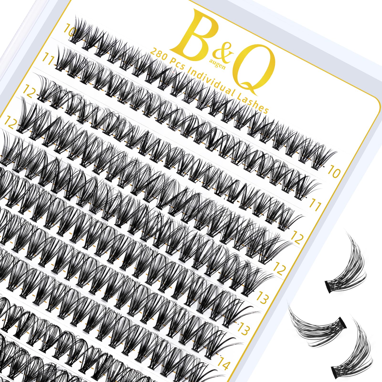B&Qaugen lash clusters tray-280pcs enables easy at-home application.