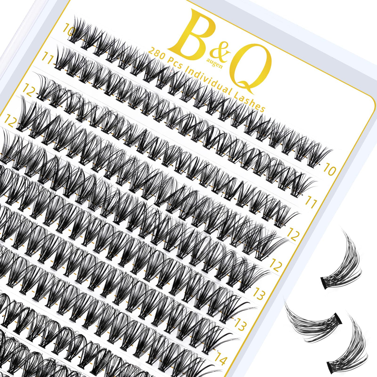 B&Qaugen lash clusters tray-280pcs enables easy at-home application.