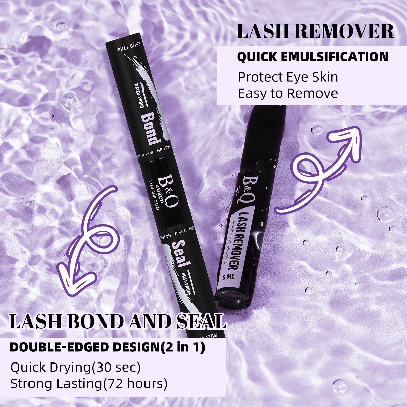 B&Qaugen premium PBT lashes for lightweight comfort.