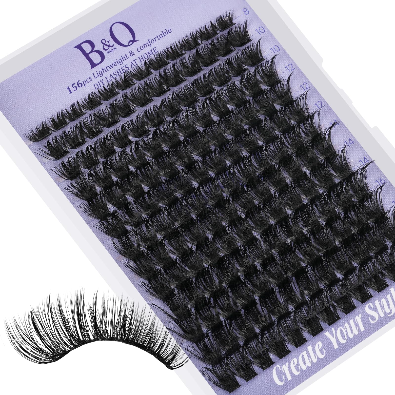 B&Qaugen Wispy Lash Clusters box—bulk supply for versatile lash looks