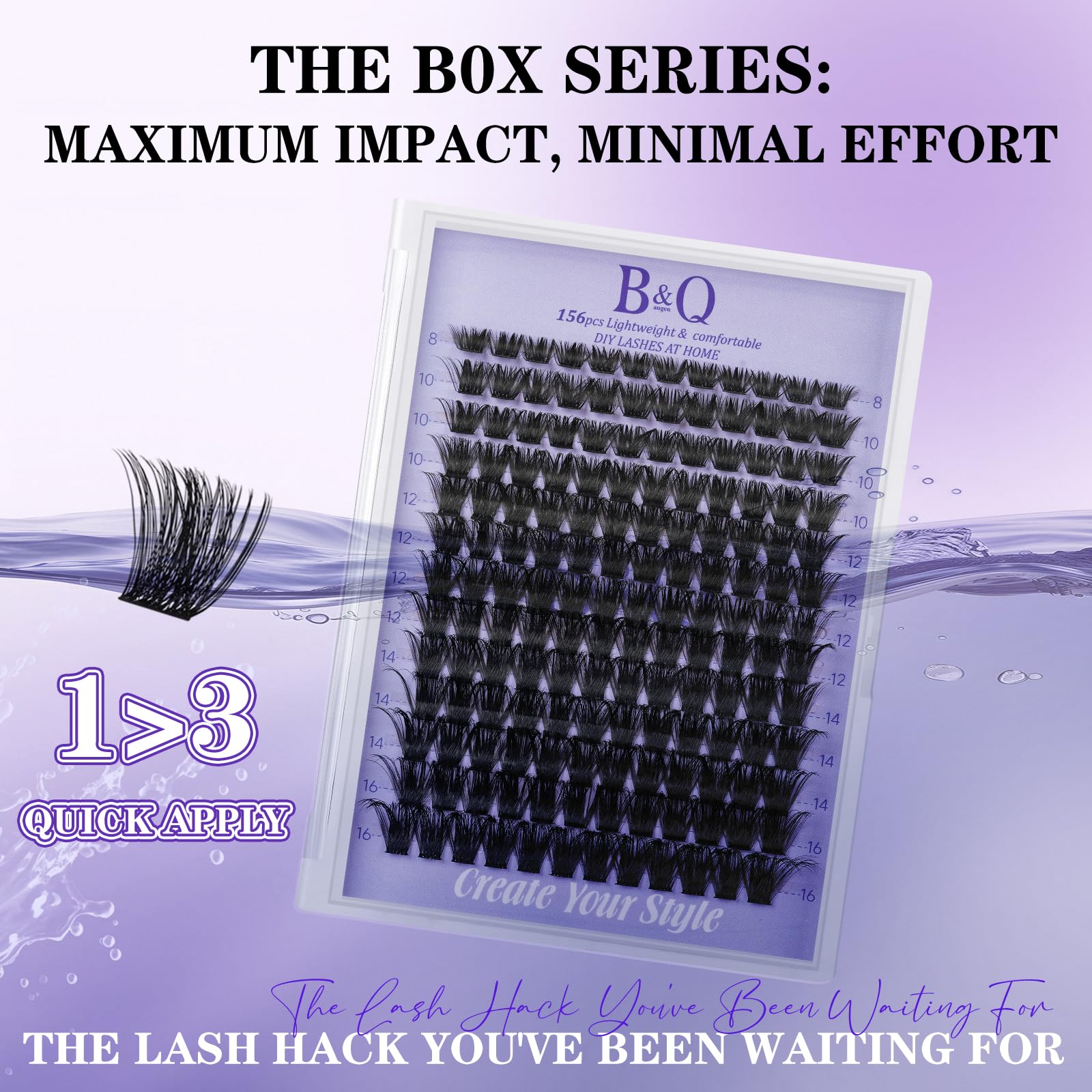 B&Qaugen Wispy Lash Clusters Kit B19 156pcs—ample clusters for months