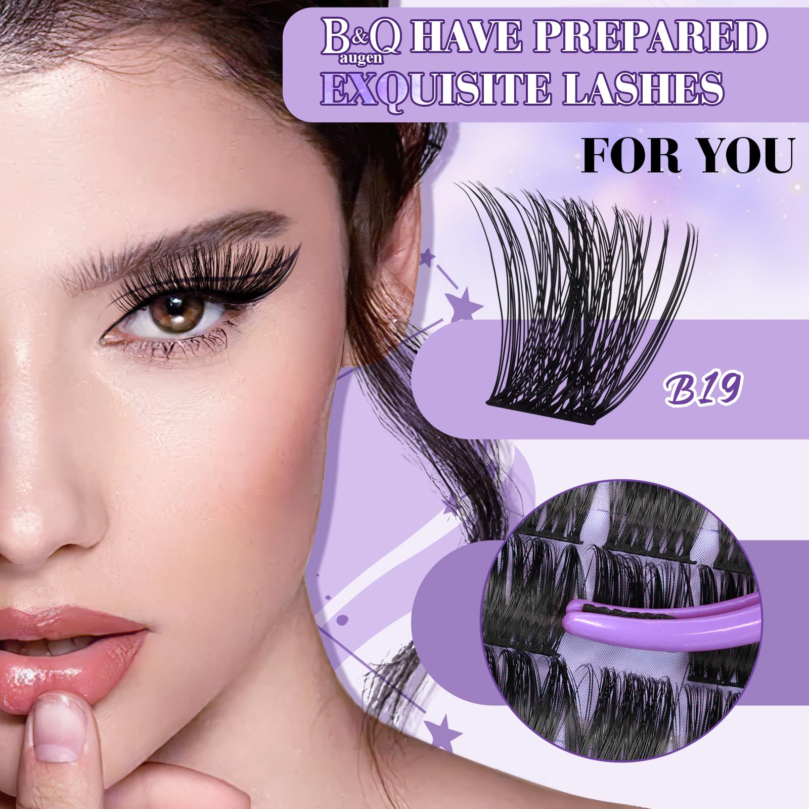 B&Qaugen Wispy Lash Clusters Kit B19 lash applicators—efficient at-home styling