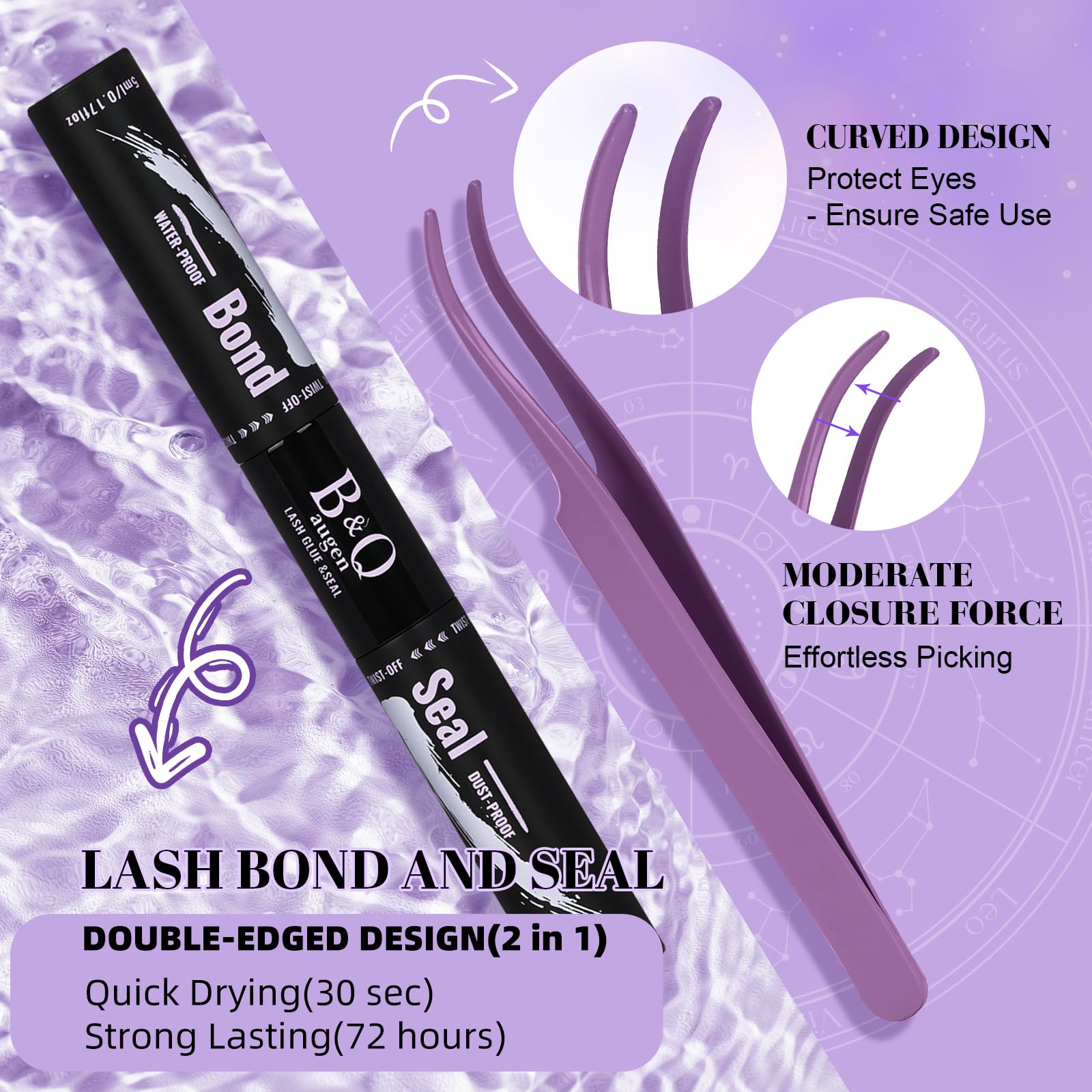 B&Qaugen Wispy Lash Clusters Kit B19 natural-look—appealing, realistic lashes