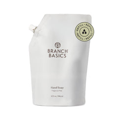 Branch Basics gel hand soap refill pouch ready for sustainable refills and soft skin.