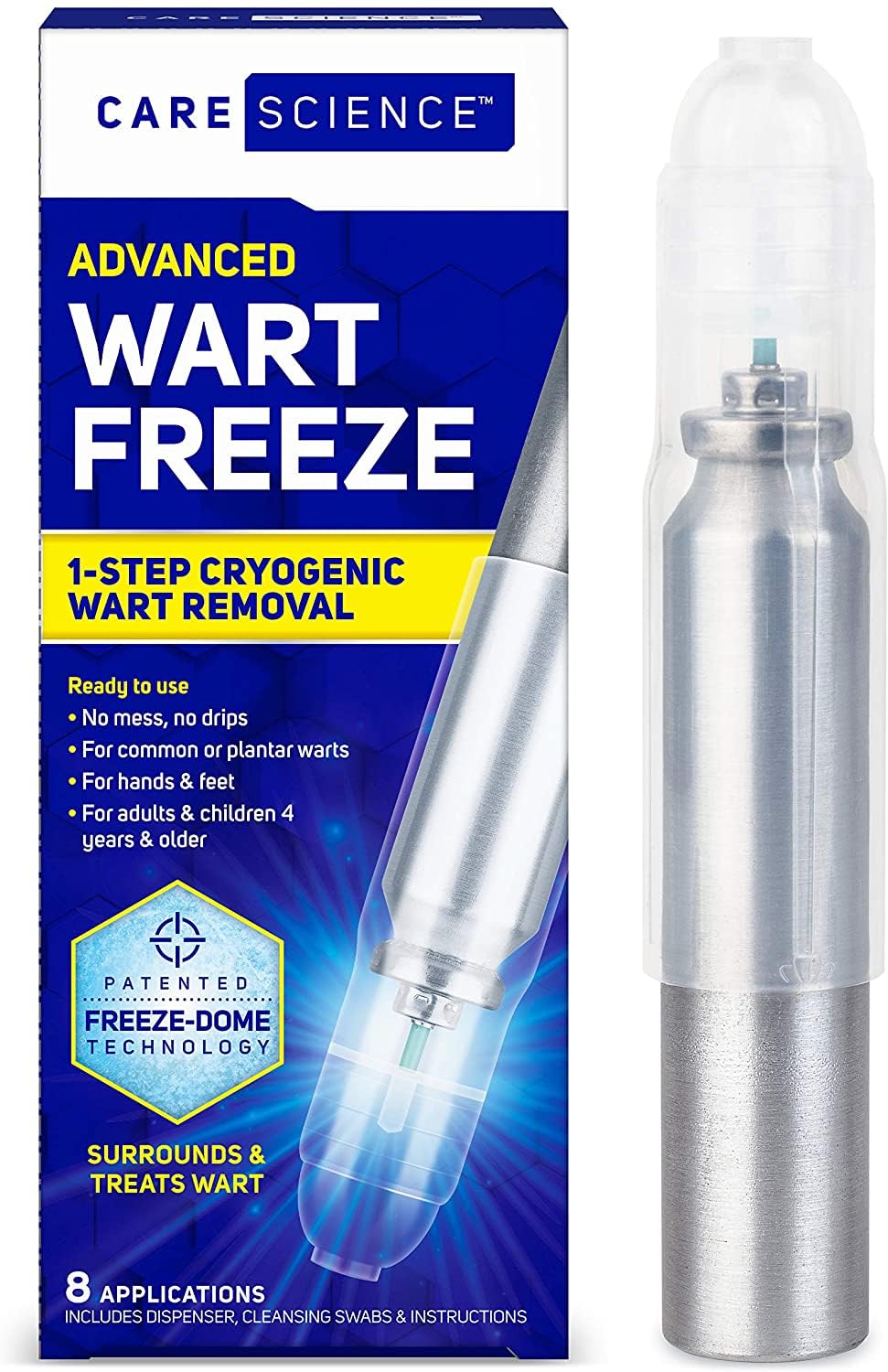 Care Science Wart Remover Freeze bottle ready for at-home wart treatment.