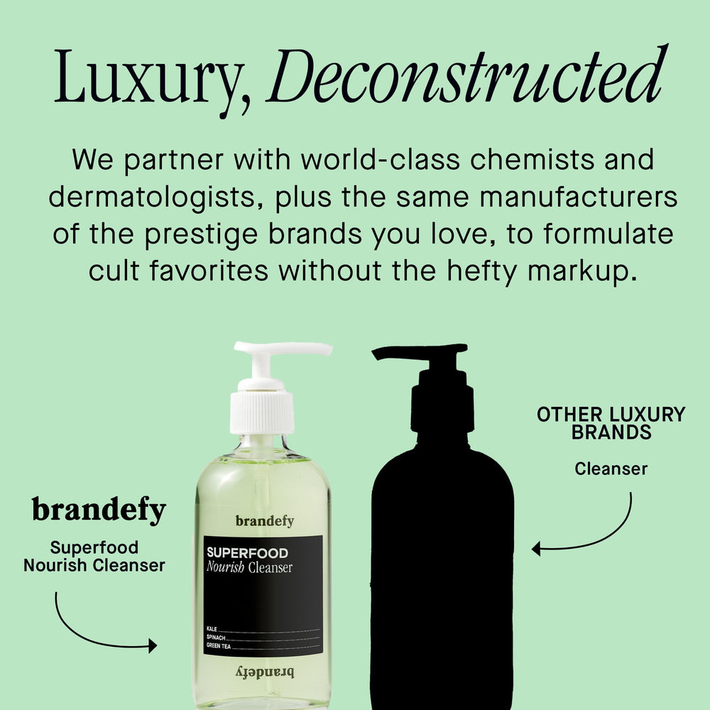 Brandefy Superfood Face Wash vitamin C E K2 blend, supports vibrant-looking skin.