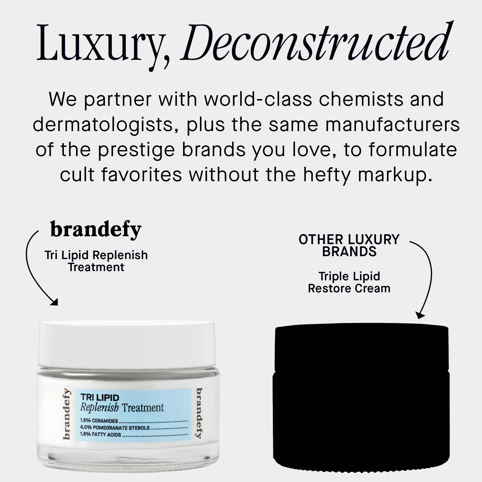 Brandefy Tri Lipid Replenish routine shot shows morning and night usage.