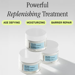Brandefy Tri Lipid Replenish jar close-up reveals creamy texture for daily moisturization.