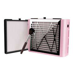 BRANTMAKER Nail Dust Collector front view in pink with strong suction