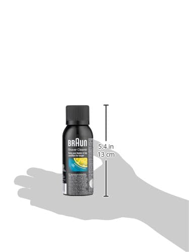 Braun 5002724 aerosol cleaner spray helps maintain peak shaver performance.