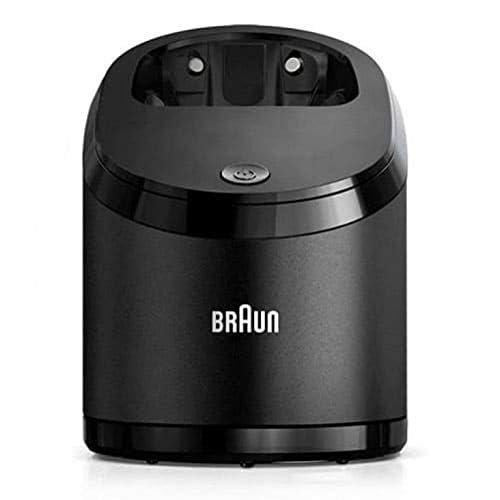 Braun Clean & Charge Base 5430 front view supports stand-up charging for compatible Series 9 shavers