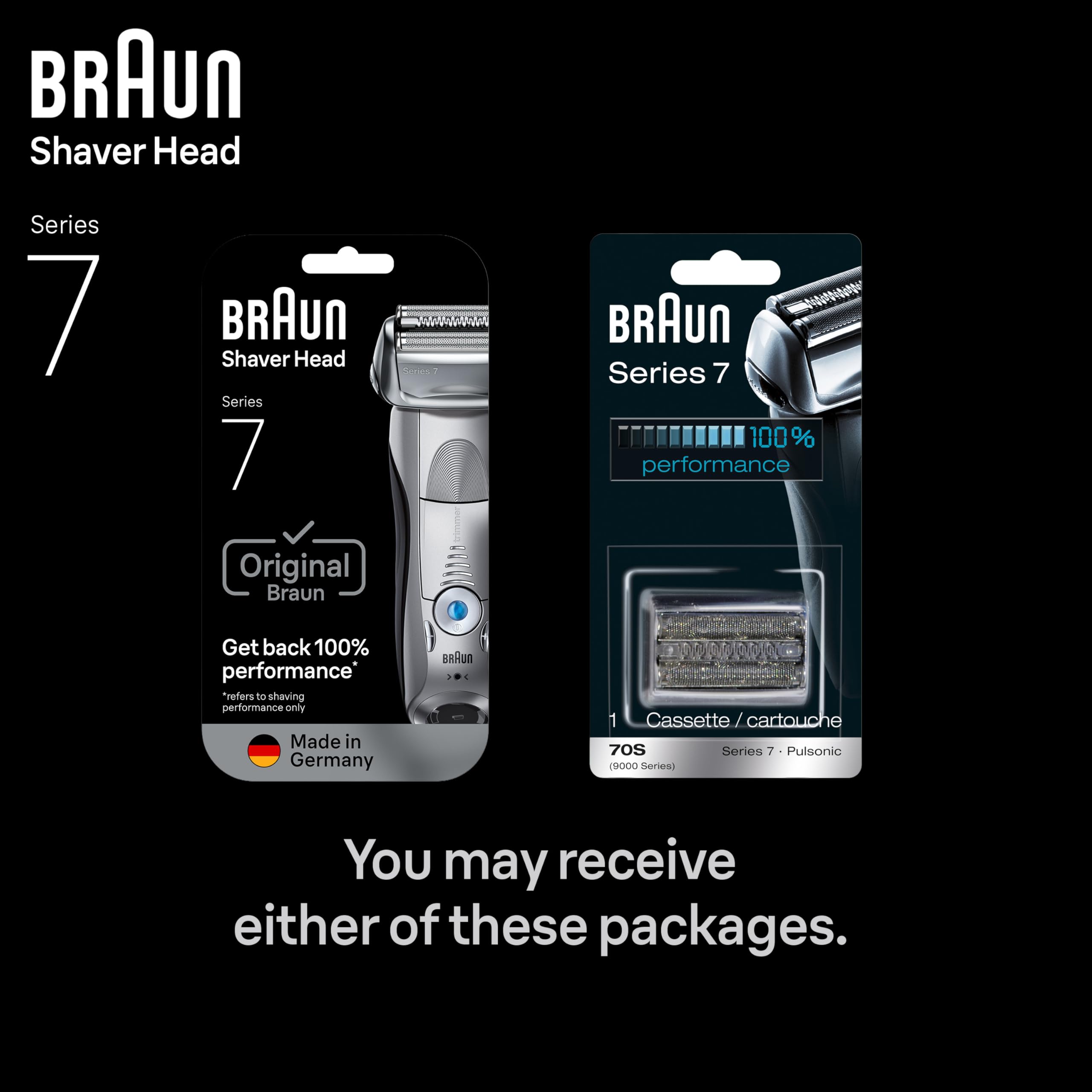 Braun Series 7 70S cleaning and maintenance visual reminder