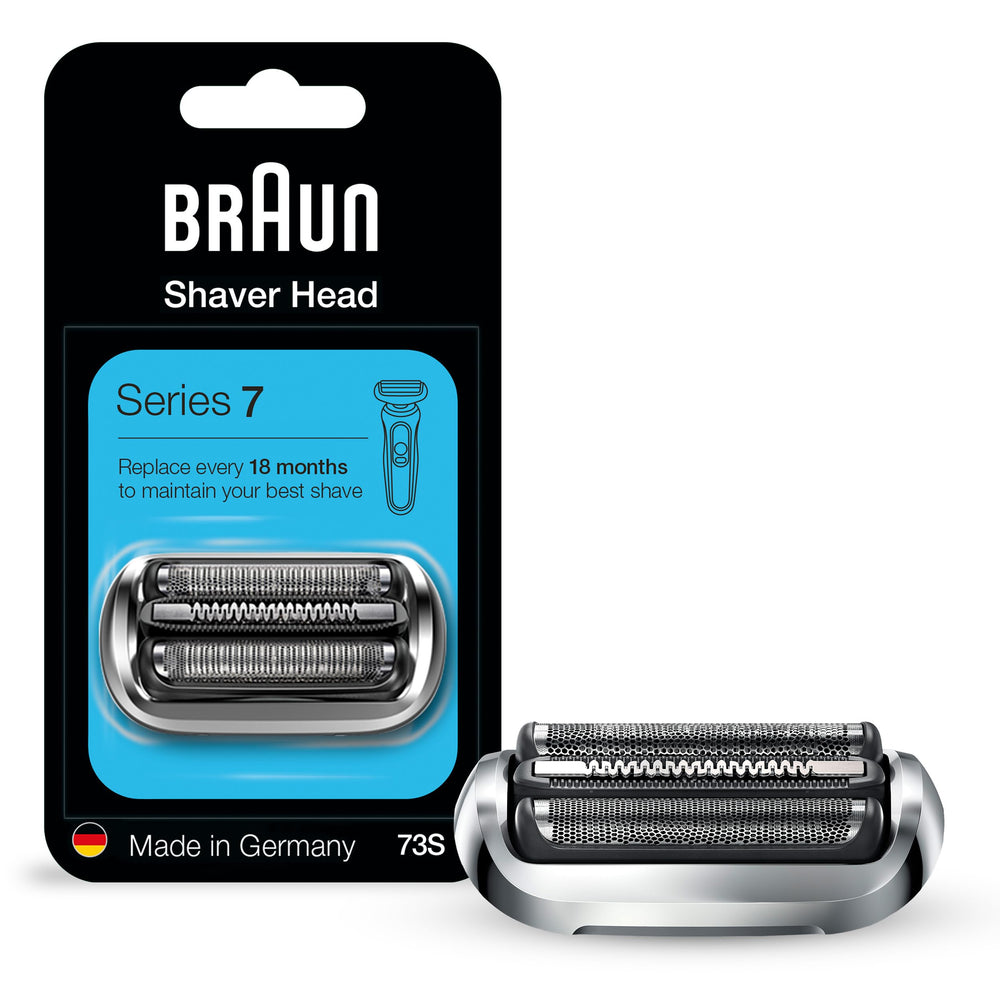 Braun Series 7 73s replacement head closeup for renewed shaving performance.