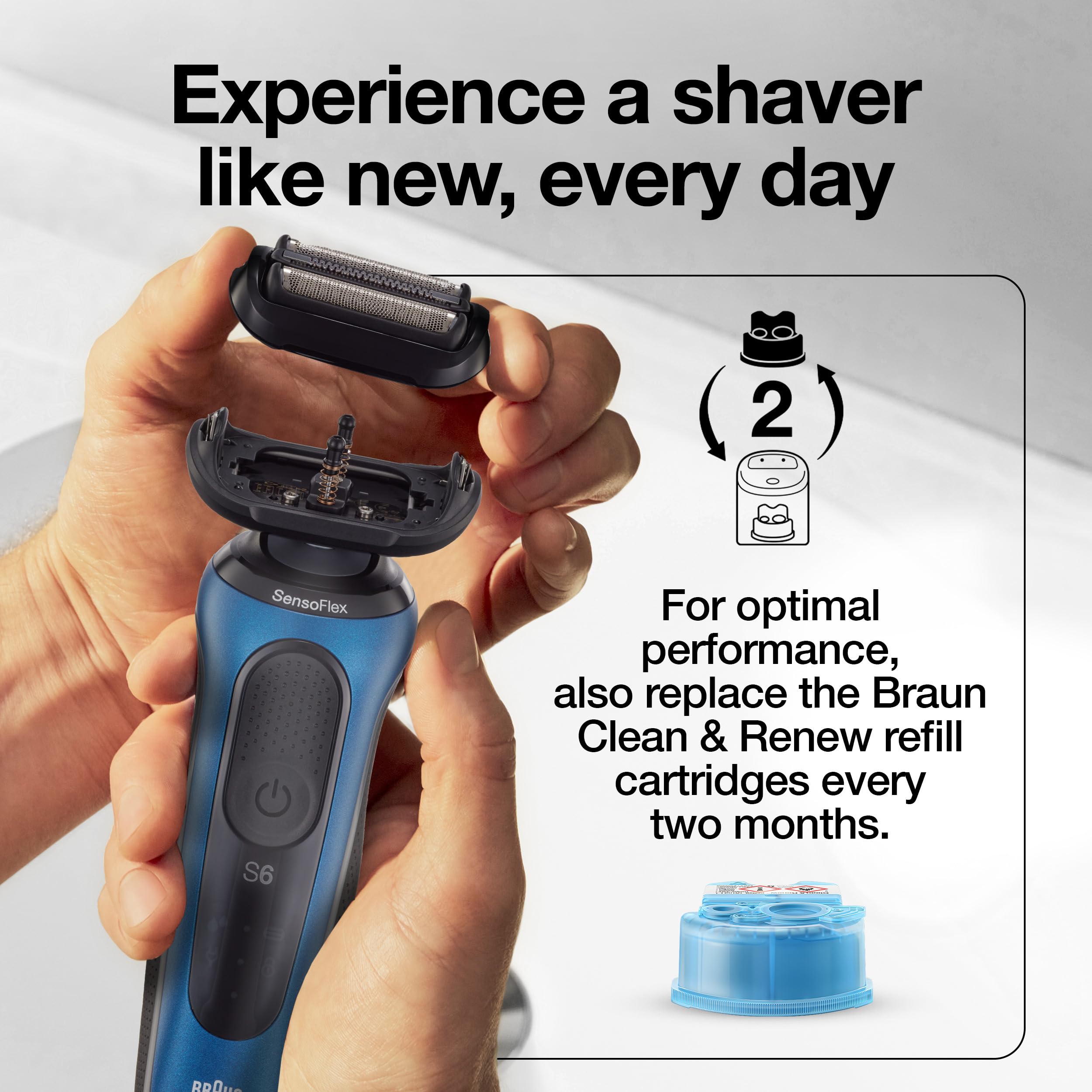 Braun Series 5 53B head made in Germany—quality engineering and longevity.