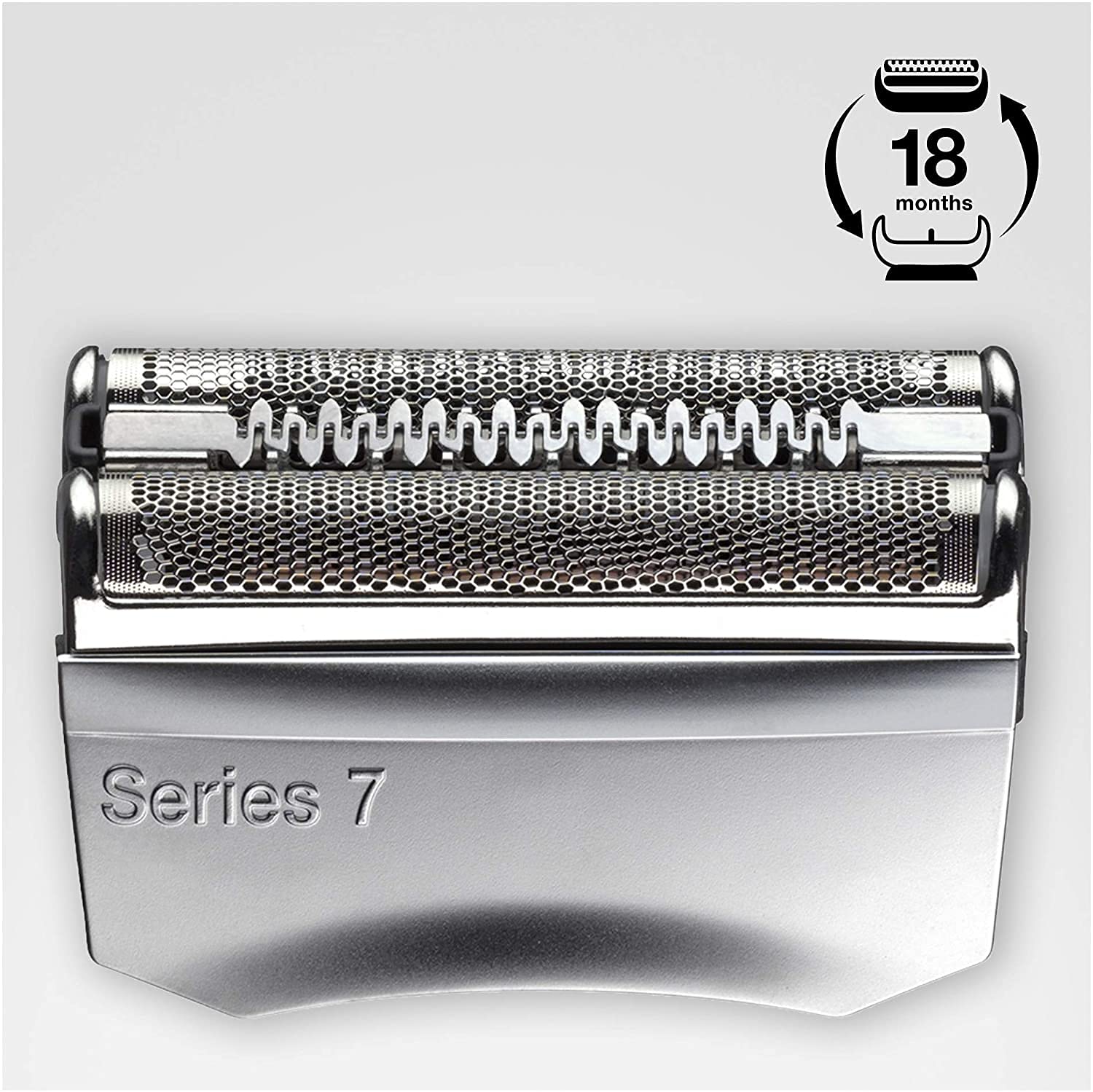 Braun two-pack foil and cutter image communicates value and renewal for daily grooming.