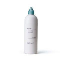 Coloplast Brava ostomy deodorant bottle provides lubricating action for smoother pouch emptying.