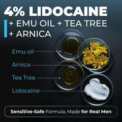 Bravado Labs Delay Cream application dab highlights easy use and quick absorption.