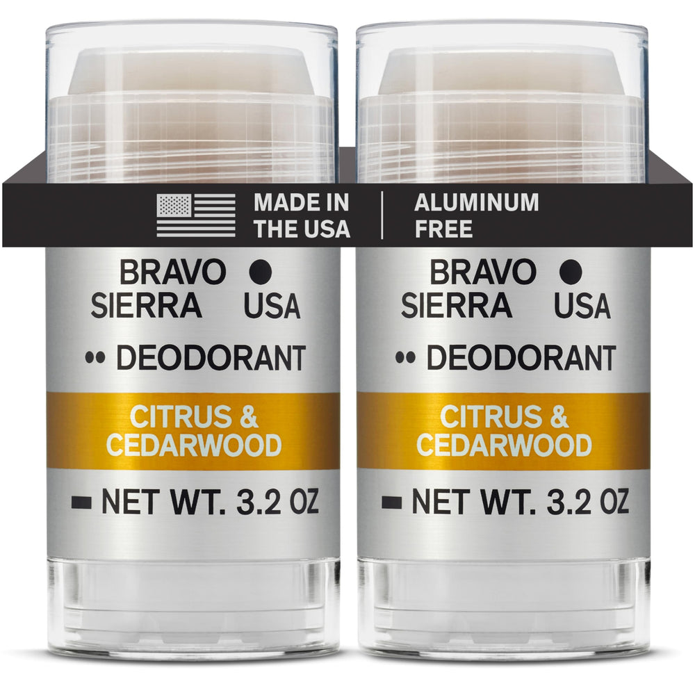 Bravo Sierra aluminum-free deodorant 2-pack packaging for everyday use