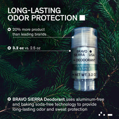 Bravo Sierra packaging box highlights vegan and cruelty-free formula