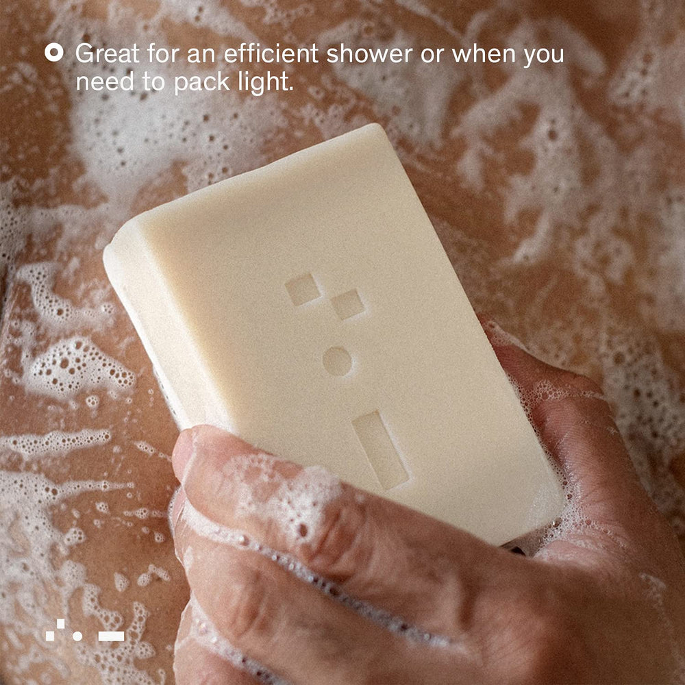 Bravo Sierra all-in-one shampoo-bar; travel-friendly shower solution