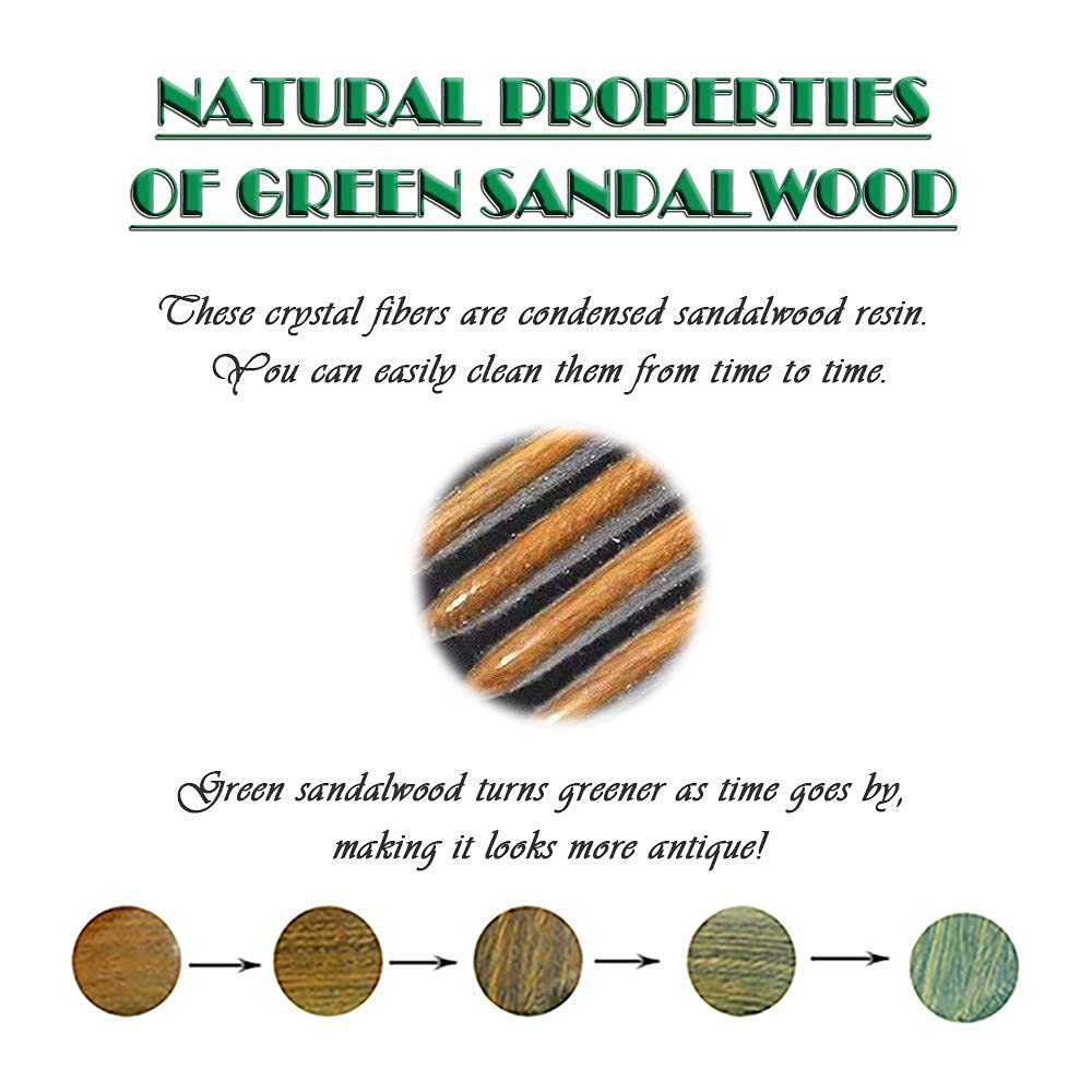 Breezelike sandalwood hair comb resin crystals on surface easy to dust