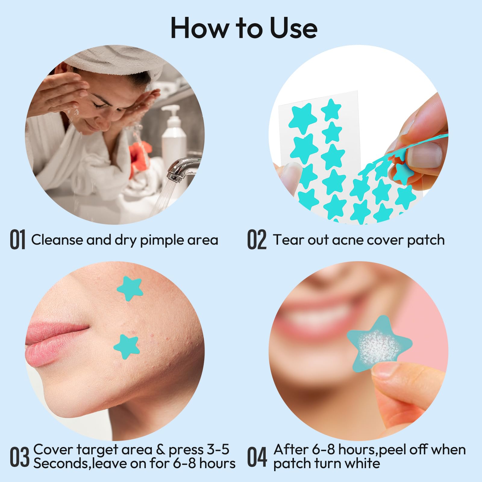 Breiboz vegan hypoallergenic patches indicating dermatologist-tested, suitable for sensitive skin