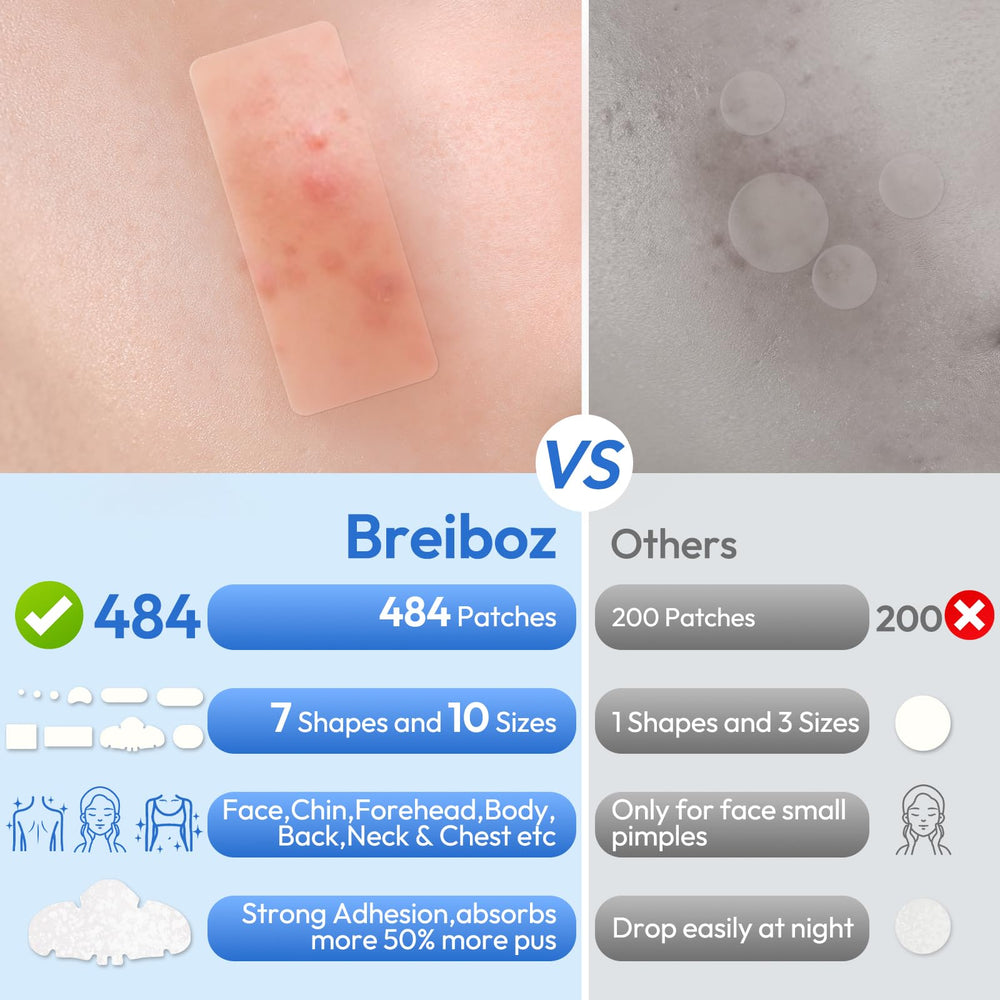 Breiboz tea tree oil ingredient patch highlights calming and pore care benefits