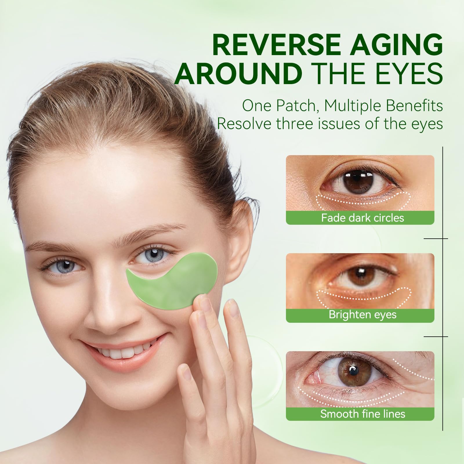 Breylee Aloe Vera Eye Masks target dark circles and puffiness for refreshed appearance.