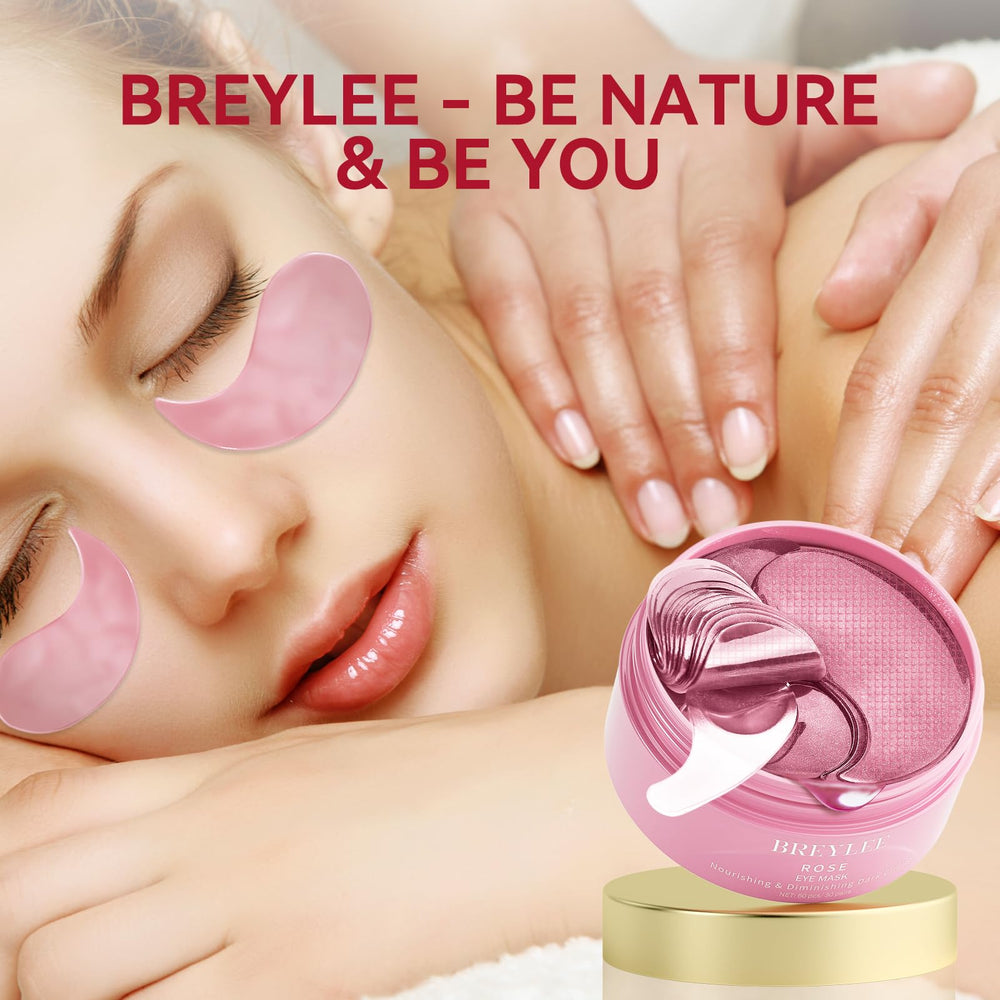 BREYLEE Rose Eye Patches results show a refreshed, awake appearance