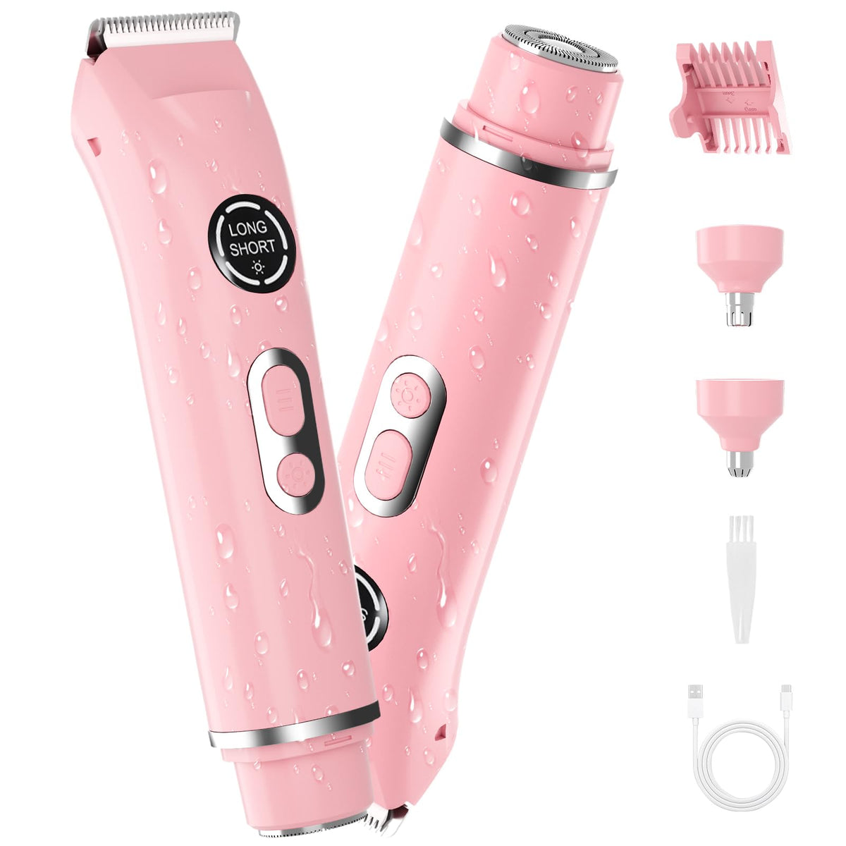 BrFoYu bikini-trimmer-4in1 enables versatile at-home grooming for bikini lines, brows, and facial hair.