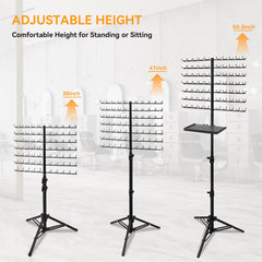 BRIAN & DANY salon tray braiding rack with hairpins organized for quick access.