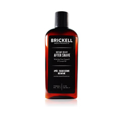 Brickell Instant Relief Aftershave bottle natural ingredients delivering soothing post-shave comfort