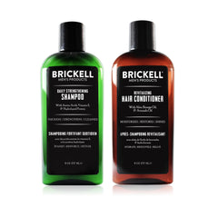 Brickell Men's Daily Revitalizing Conditioner tube provides stronger, fuller hair feel.