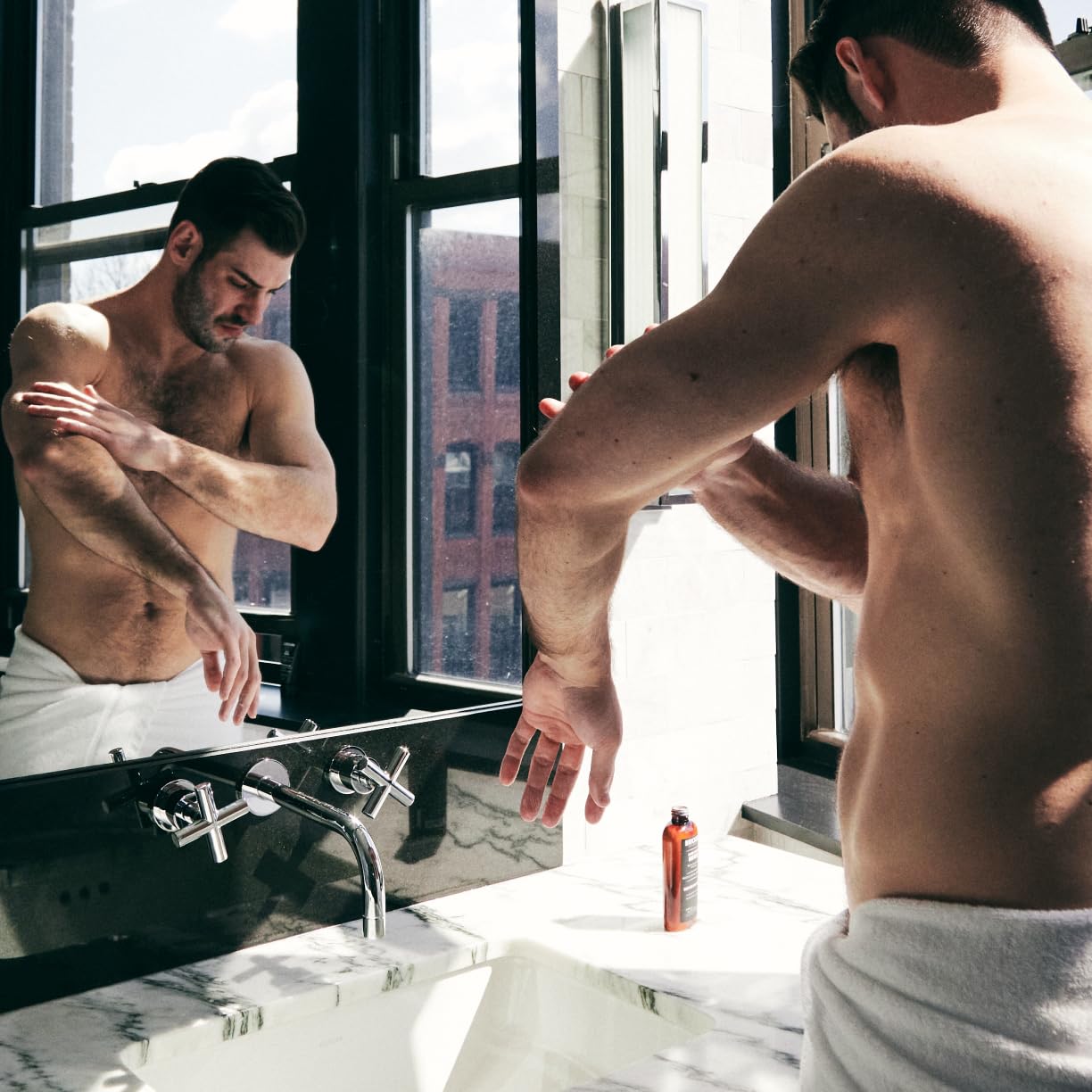 Brickell Men's Deep Moisture bottle with subtle masculine scent.