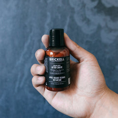 Brickell balm ingredient close-up with aloe vera and lavender for soothing care.