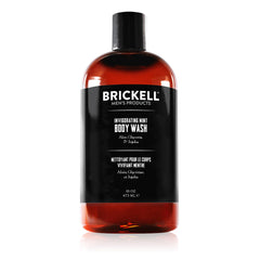 Brickell Men's Invigorating Mint Body Wash bottle front – a refreshing sulfate-free cleanse for daily showers.
