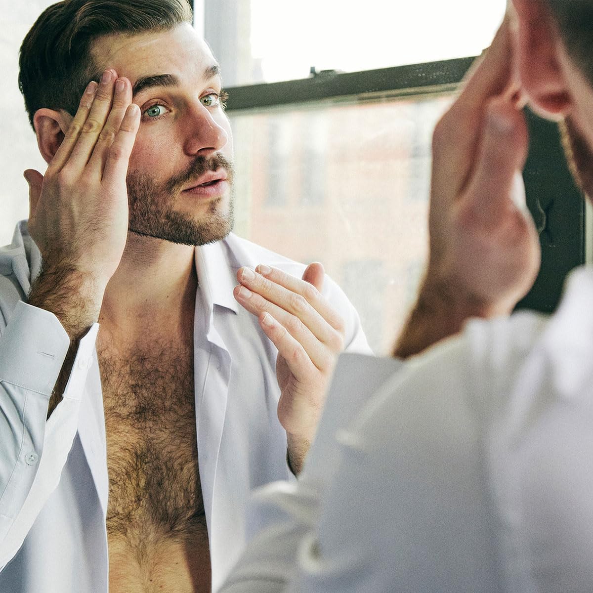 Brickell Men's night serum packaging emphasizing unscented formula.