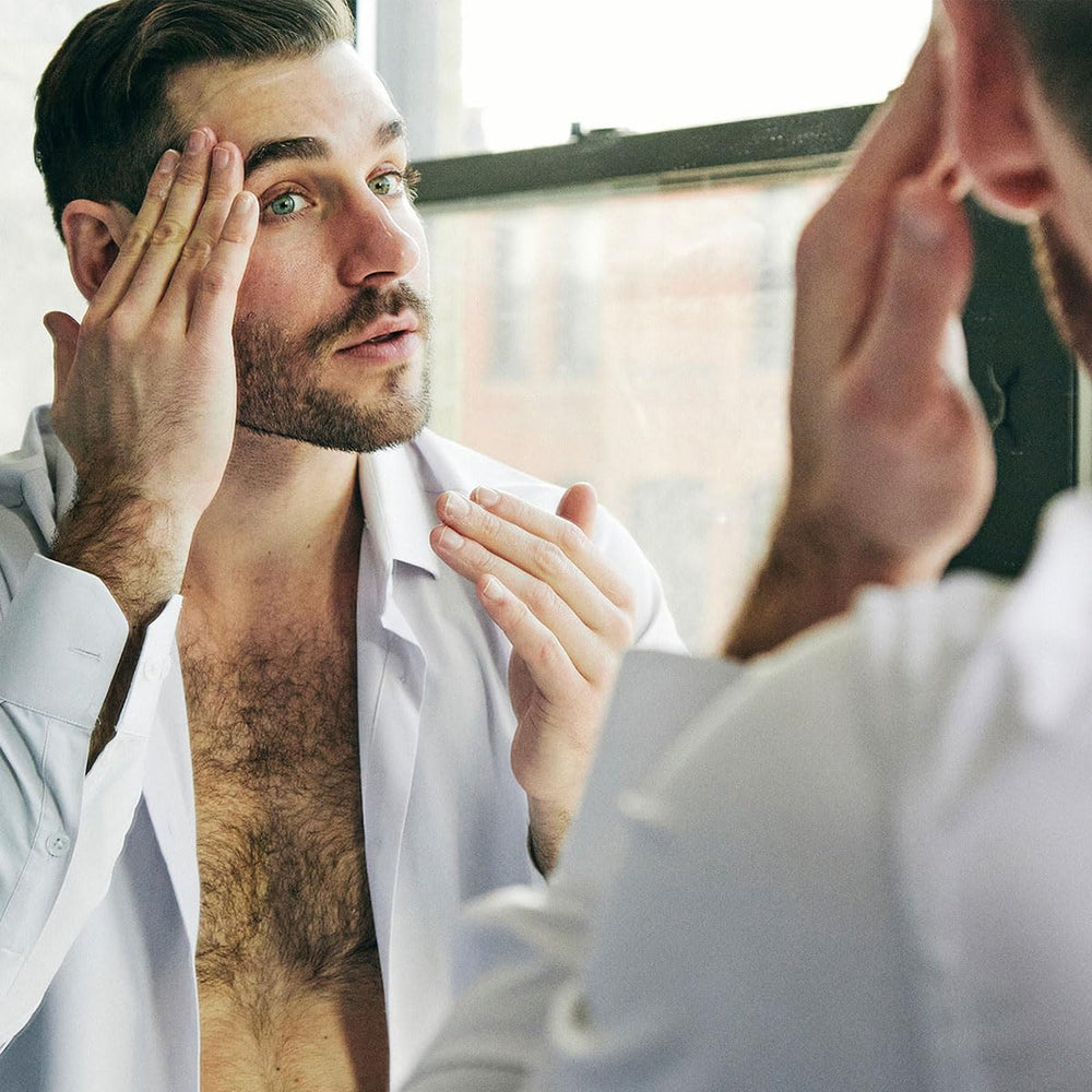 Brickell Men's night serum packaging emphasizing unscented formula.