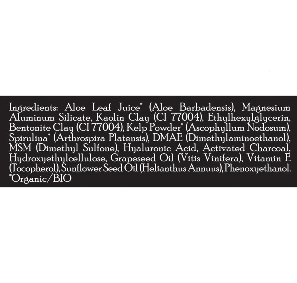 Brand ingredients panel emphasizes natural, organic components for comfortable, nourished skin