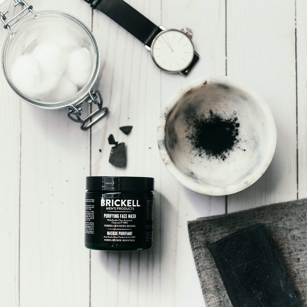 Mask on skin shows tightened pores and refreshed complexion after use