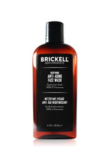 Brickell Men's Redefining Anti-Aging Face Wash bottle for deep cleansing and hydrated skin.