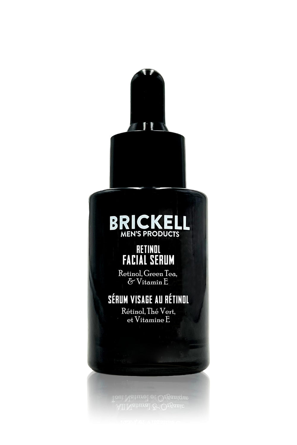 Brickell Men's Retinol Serum bottle for daily anti-aging skincare.