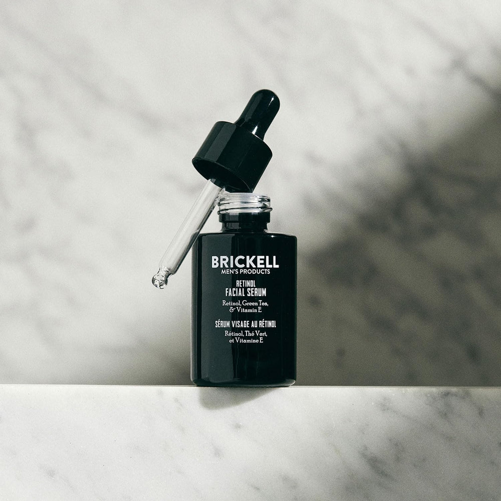 Brickell Retinol Serum with green tea for antioxidant protection.