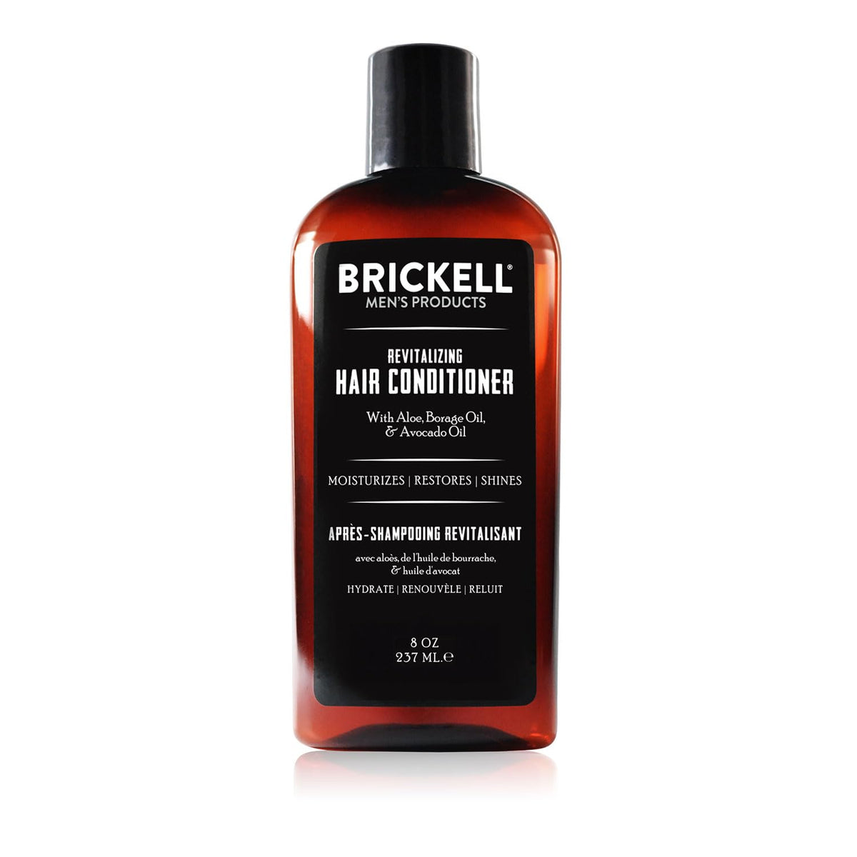Brickell Men's Revitalizing Hair Conditioner bottle offering nourishment for fuller, healthier-looking hair.