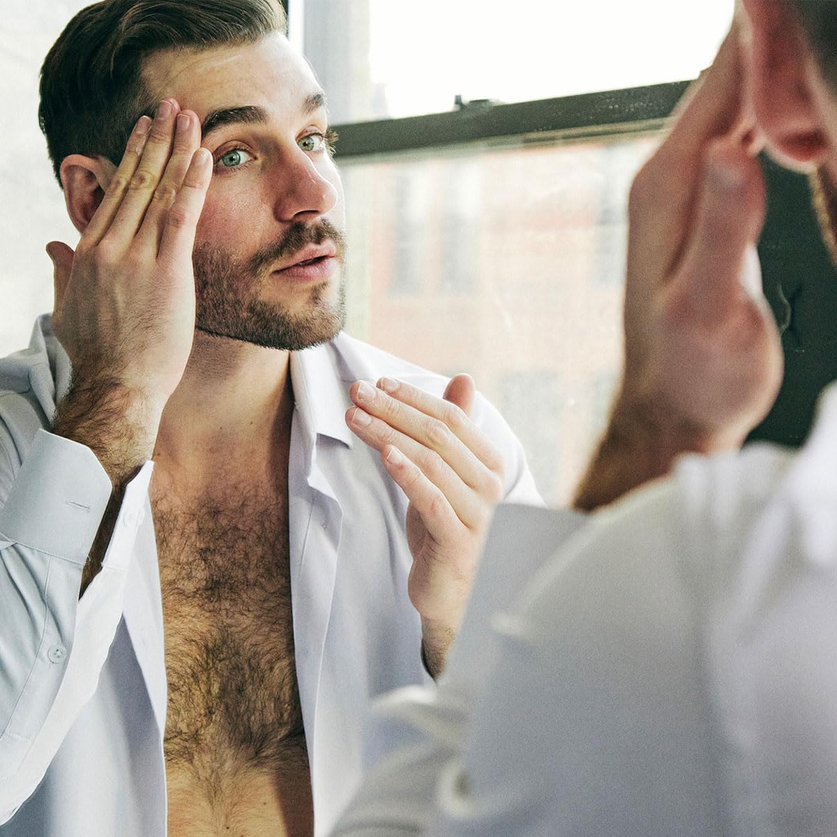 Brickell mens-serum-texture-closeup shows silky, fast-absorbing formula for daily use.