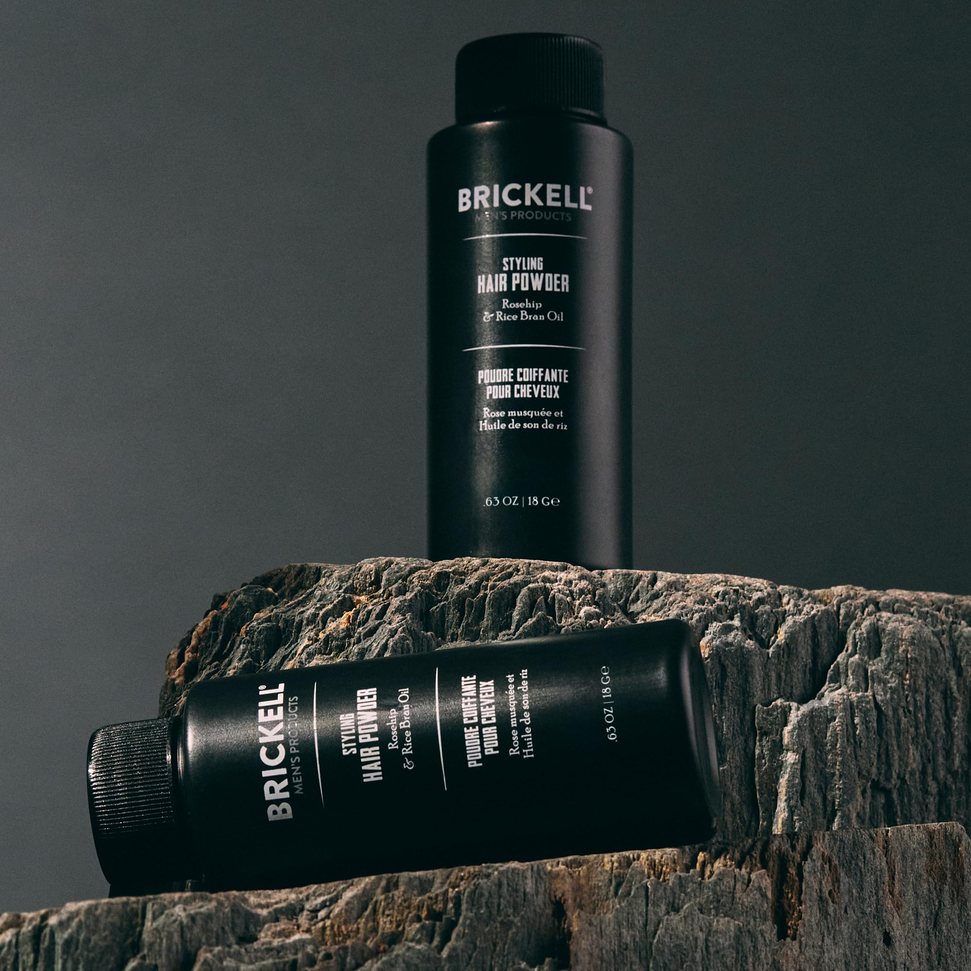 Brickell Men's Styling Hair Powder demonstrates fragrance-free formula for sensitive environments.