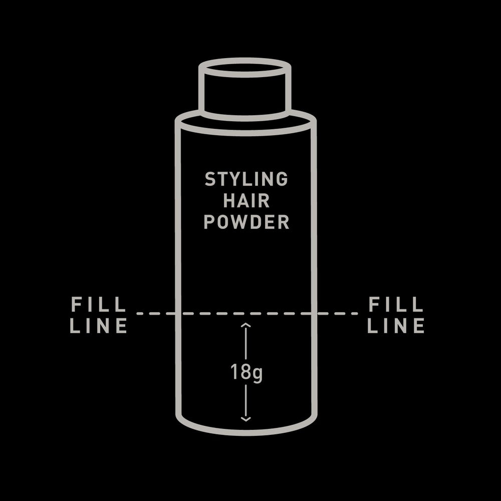 Brickell Men's Styling Hair Powder texture close-up highlights matte finish for natural style.