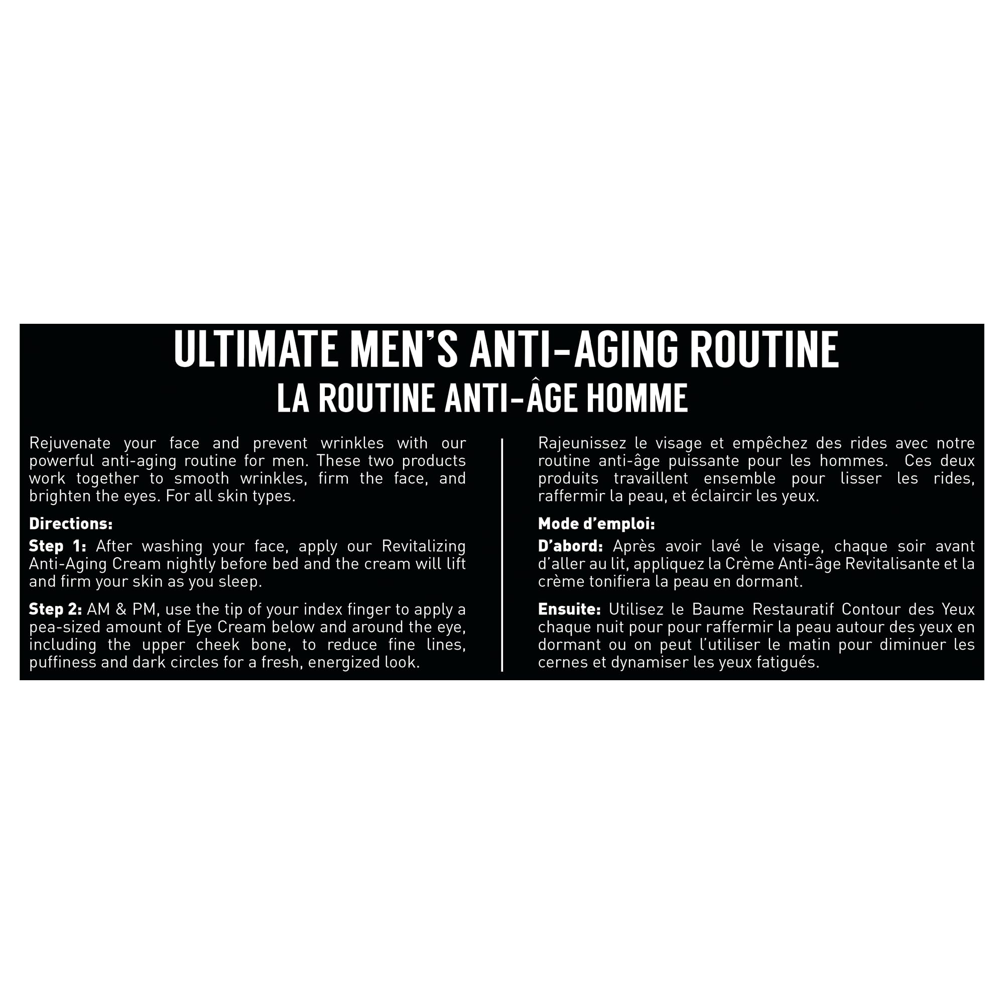 Brickell Men's Ultimate Anti-Aging application massage demonstrates targeted care around the eyes