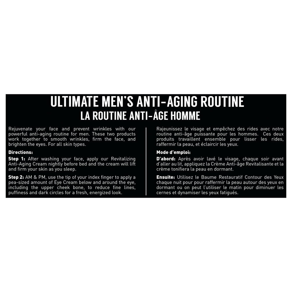 Brickell Men's Ultimate Anti-Aging application massage demonstrates targeted care around the eyes